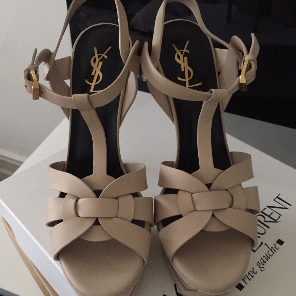 Original and Vintage YSL “Tribute” heels